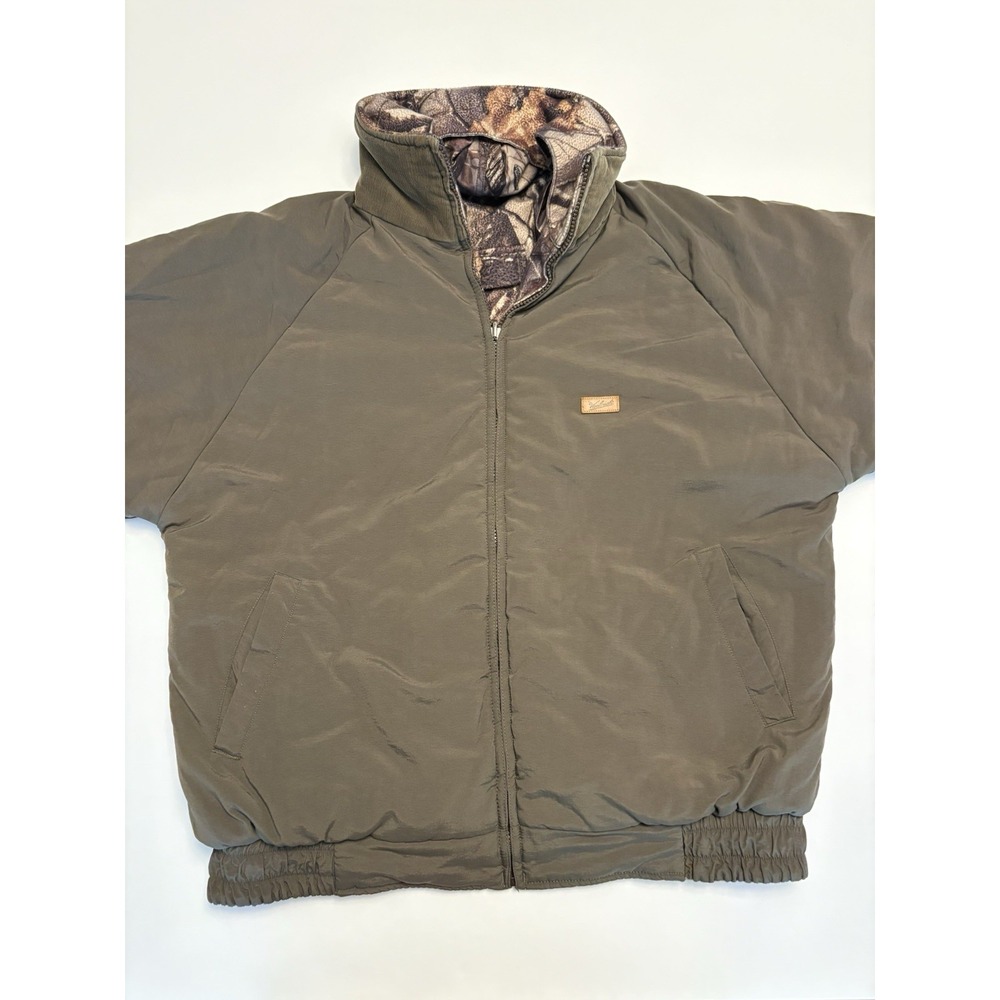 Woolrich Reversible Jacket Mens Camo Hunting Full Zip Multi Garb Outdoor Coat L